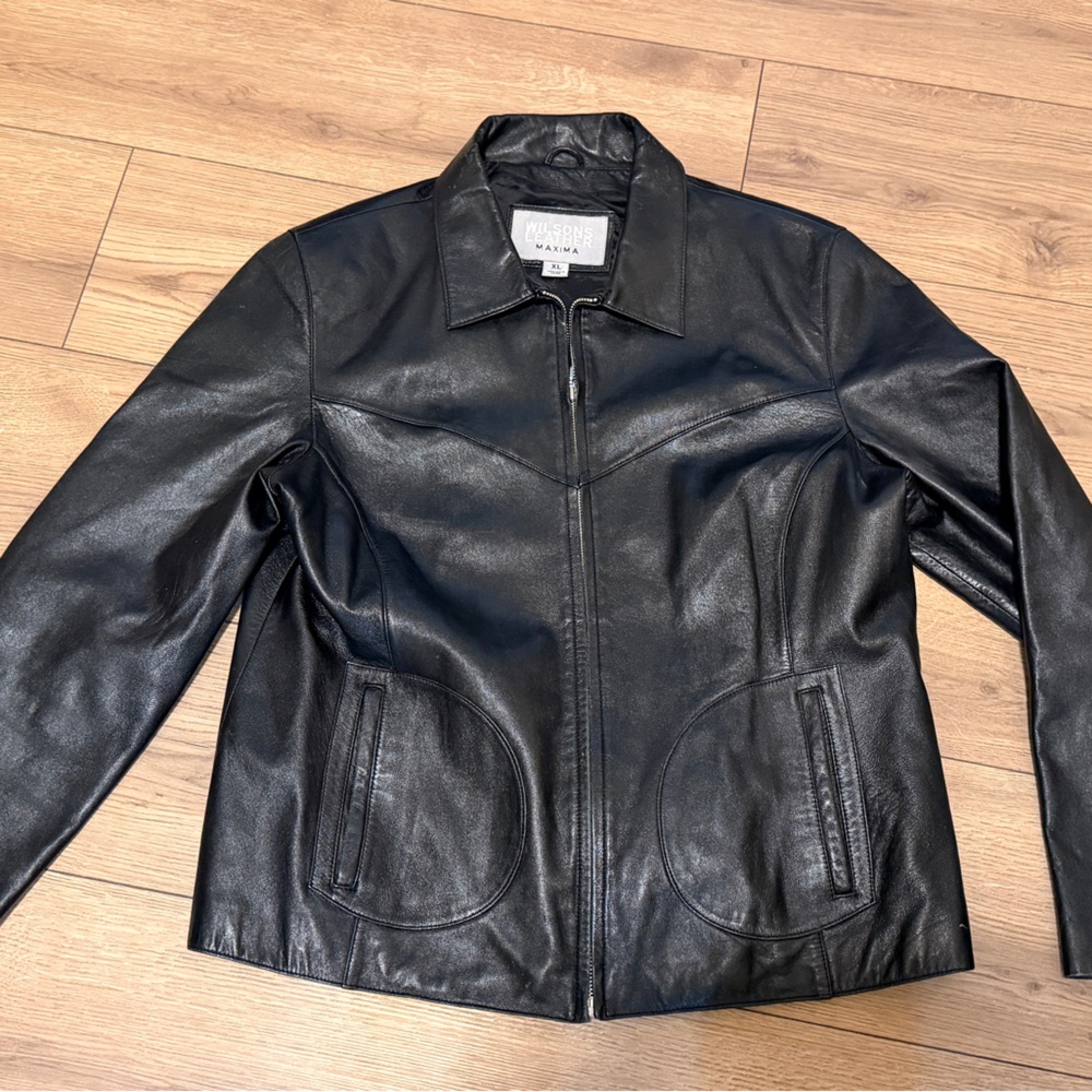 Wilsons Leather Black Jacket